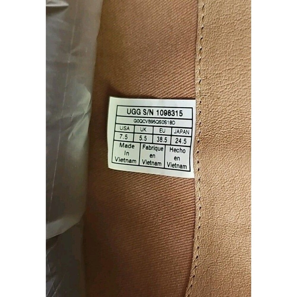 Ugg Boots Women's Leigh Brown Leather Riding Boots Size 7.5 - Picture 10 of 11